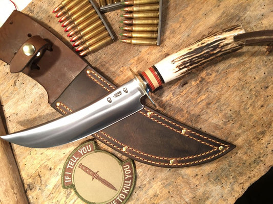 Treeman Dbl Skull Camp Fighter 8"Crazy Horse leather