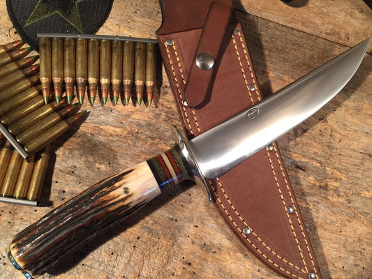 J. Behring Double Skull fighter 7 3/8" Stag