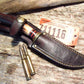 J. Behring Handmade Trout & Deer Knife Red Stag 