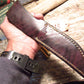 J. Behring Handmade Trout & Deer Knife Red Stag 