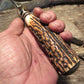 ** J.Behring Handmade Woodmonk 6" Hand Forged Studebaker spring Blade AAA Stag Ox Butt Cap