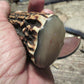 ** J.Behring Handmade Woodmonk 6" Hand Forged Studebaker spring Blade AAA Stag Ox Butt Cap