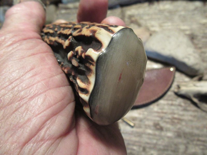 ** J.Behring Handmade Woodmonk 6" Hand Forged Studebaker spring Blade AAA Stag Ox Butt Cap