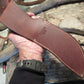 ** J.Behring Handmade Woodmonk 6" Hand Forged Studebaker spring Blade AAA Stag Ox Butt Cap