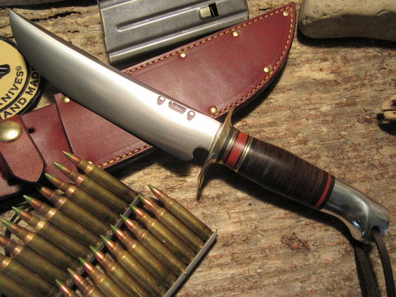 ** J.Behring Handmade Double Skull Fighter Horsehide Aluminum Butt BADDASS !