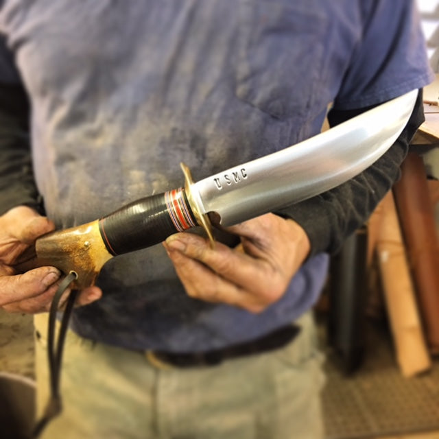 J. Behring Handmade USMC Big Ass Fighter   Bulldog  Logo Sheath
