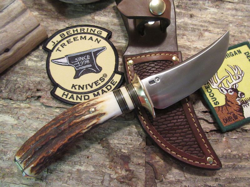 Michigan Stag Skinner  Beavertail Sheath!!