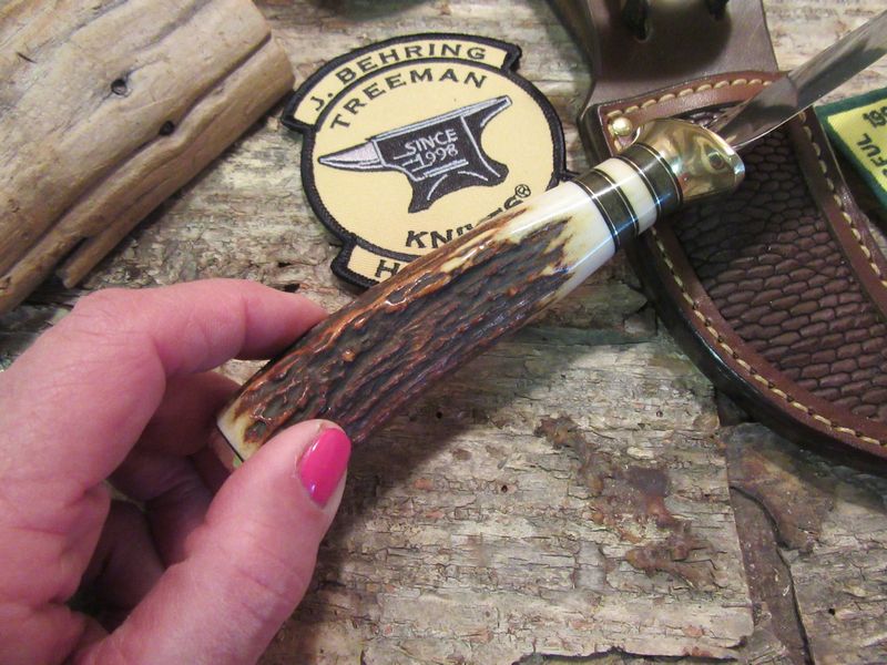 Michigan Stag Skinner  Beavertail Sheath!!