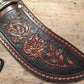  J.Behring Handmade Woodcraft Hunter Blood Stag Western Floral Sheath