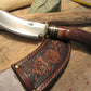  J.Behring Handmade Woodcraft Hunter Blood Stag Western Floral Sheath