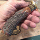  J.Behring Handmade Woodcraft Hunter Blood Stag Western Floral Sheath