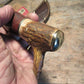 J. Behring Handmade Wood Craft Drop Tine Brass beavertail sheath 