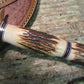 J. Behring Handmade Huron Hunter 6 1/2" Forged Blade Stag Stag 