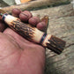 J. Behring Handmade Huron Hunter 6 1/2" Forged Blade Stag Stag 