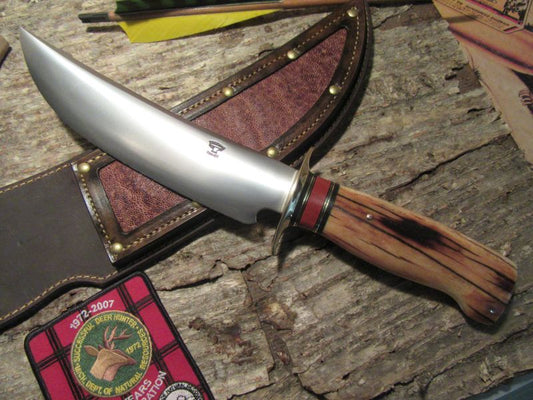 Treeman Camp Knife Ancient walrus Ivory handle 