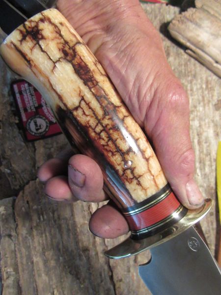 Treeman Camp Knife Ancient walrus Ivory handle 