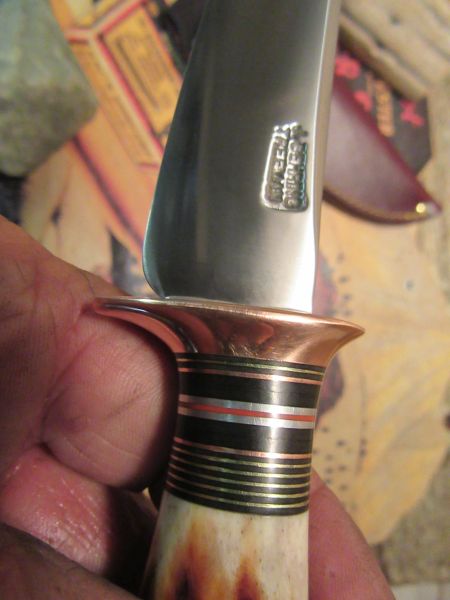J. Behring Handmade Trout & Deer Red Stag Copper Guard 