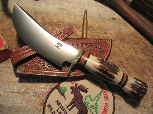 WoodCraft Stag Stag J.Behring Handmade 6" High Handle Brass hardware