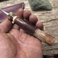 J. Behring Handmade Trout & Deer Drop Tine Horsehide Brass guard
