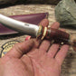 J. Behring Handmade Trout & Deer Drop Tine Horsehide Brass guard