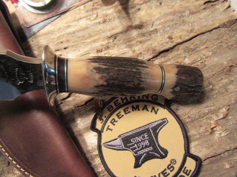 Treeman Alaskan Semi-Skinner Spear Point Hammermark STAG