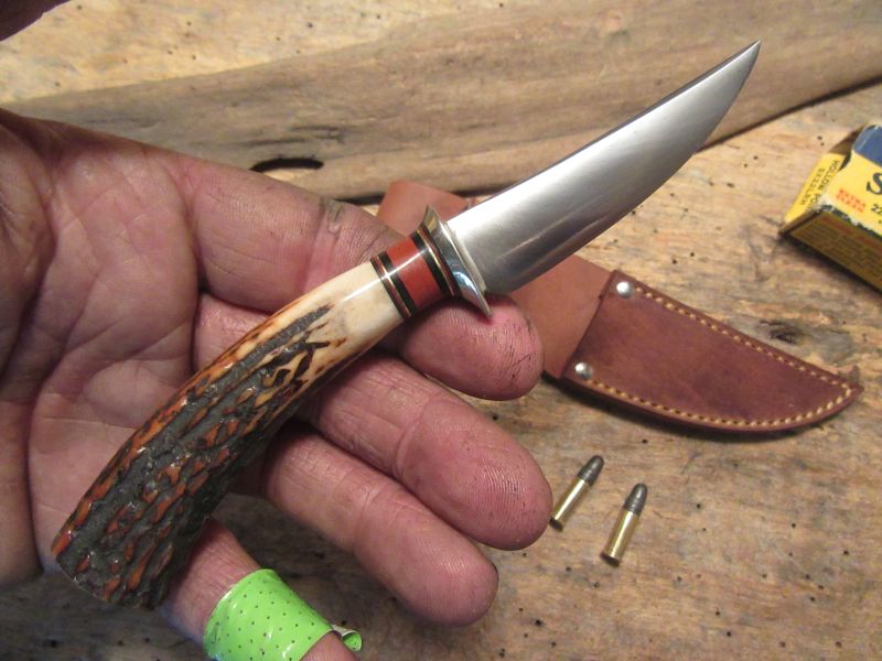 J. Behring Handmade Montana Trout Knife Stag 