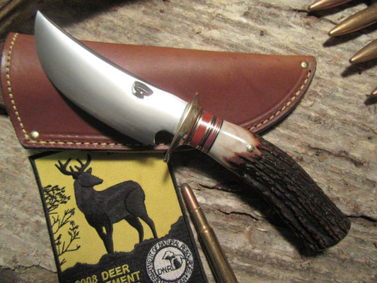 J. Behring Handmade Iron Mountain Hunter Anvil Stamp Stabilized Red Stag 