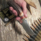 J. Behring Handmade Iron Mountain Hunter Anvil Stamp Stabilized Red Stag 