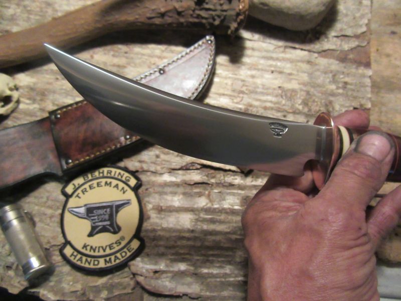** J. Behring Handmade Huron Hunter Horsehide crotch Stag Copper Guard