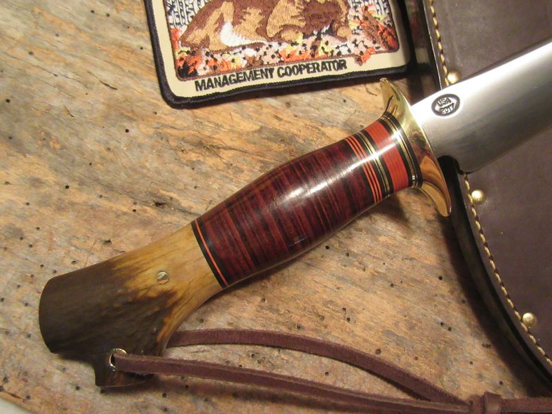 J.Behring 7" Fighter Leather crotch  Stag