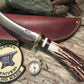 J.Behring Handmade  4 1/2" Trout and Deer STAG Compass!!