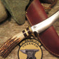 J.Behring Handmade  4 1/2" Trout and Deer STAG Compass!!