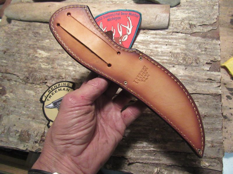 * J. Behring Treeman Handmade Copper Hunter Skinner AAA Stag 