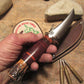 ** J. Behring Handmade Hunter 5 1/4" Blade Horsehide Stag Handle