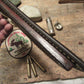 ** J. Behring Handmade Hunter 5 1/4" Blade Horsehide Stag Handle