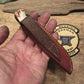      Treeman J. Behring Handmade Trout Knife Sambar Stag Dommed Brass butt 