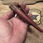      Treeman J. Behring Handmade Trout Knife Sambar Stag Dommed Brass butt 
