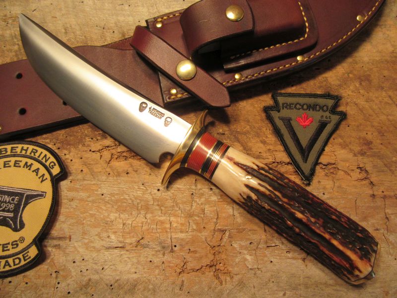    J. Behring Handmade Double Skull Fighter AAA STAG! 7 1/4