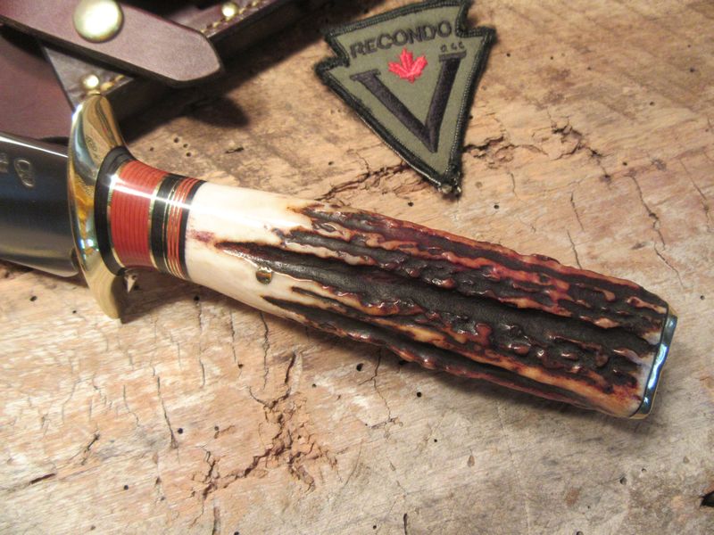    J. Behring Handmade Double Skull Fighter AAA STAG! 7 1/4