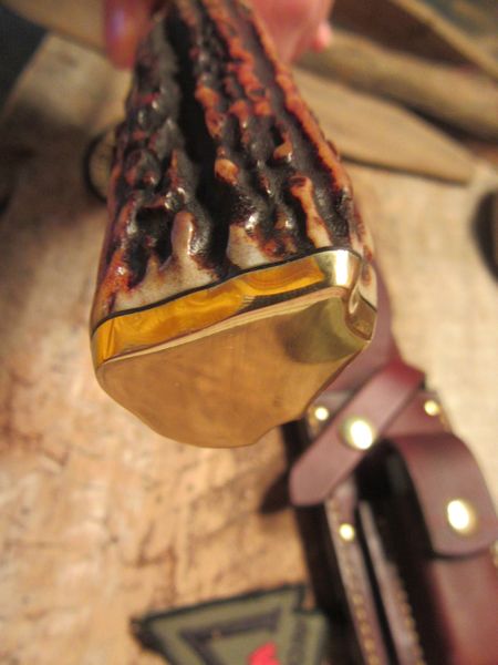    J. Behring Handmade Double Skull Fighter AAA STAG! 7 1/4