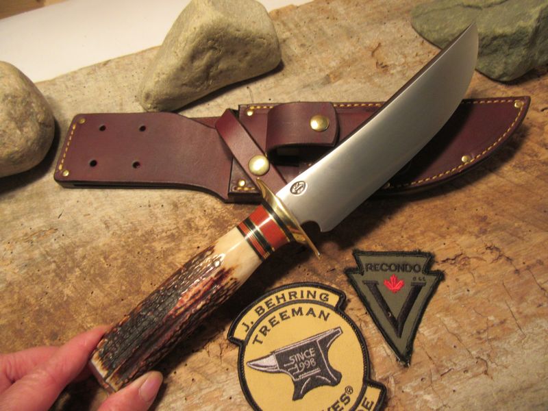    J. Behring Handmade Double Skull Fighter AAA STAG! 7 1/4