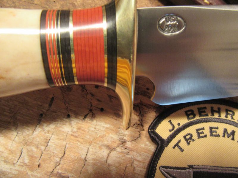    J. Behring Handmade Double Skull Fighter AAA STAG! 7 1/4