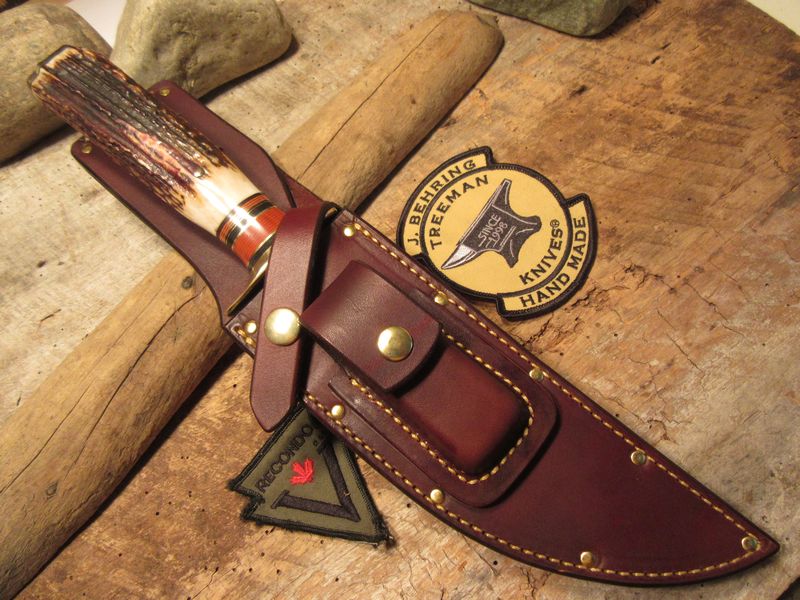    J. Behring Handmade Double Skull Fighter AAA STAG! 7 1/4