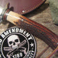 J.Behring Handmade8 1/2" Skull Fighter RED STAG !