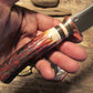      J. Behring Handmade Trout & Deer RED Stag Copper Guard