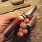      J. Behring Handmade Trout & Deer RED Stag Copper Guard