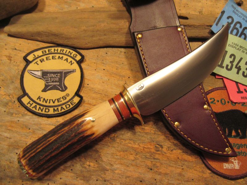 Treeman 6" Camp Knife Sambar Stag