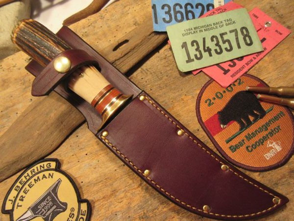 Treeman 6" Camp Knife Sambar Stag