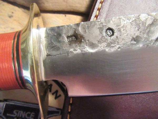 J.Behring 7" Camp knife Studebaker spring steel Crown