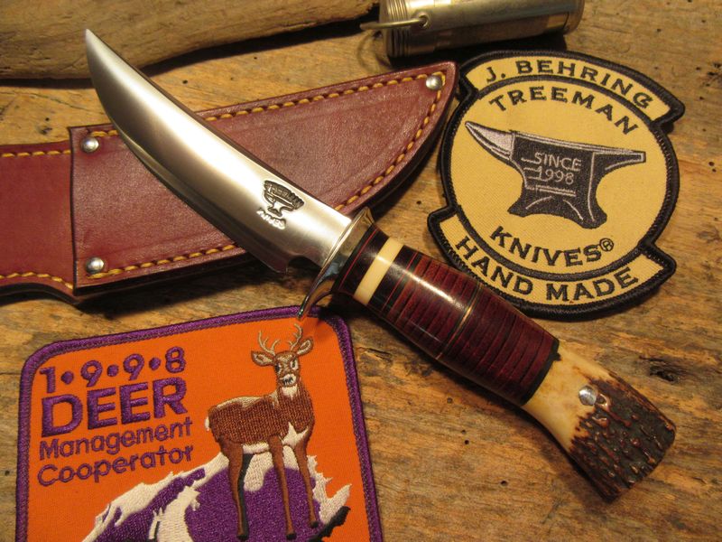 J.Behring handmade Trout and Deer leather stag!